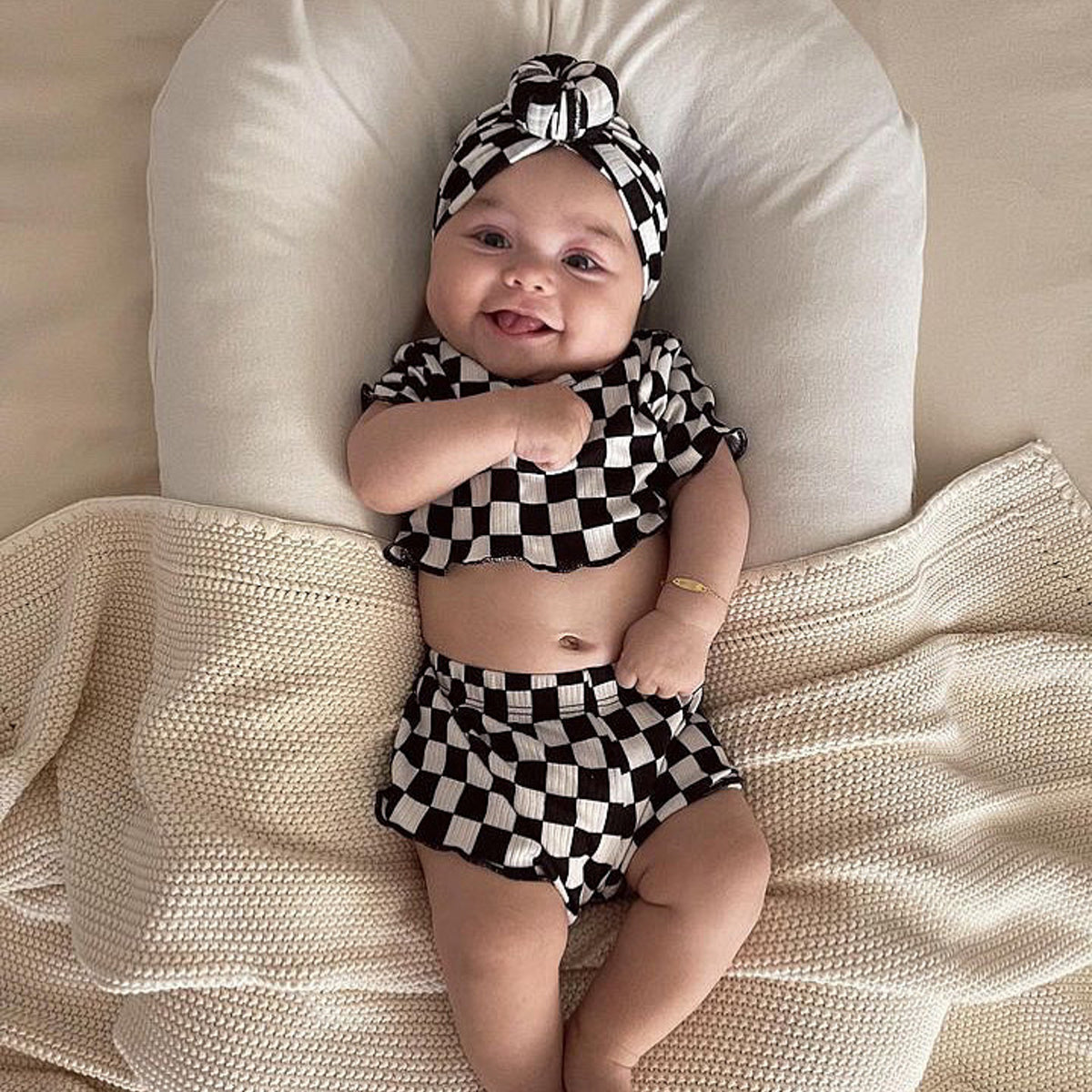 Checkered Short Set – knotbaby